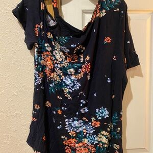Maurices Black and Orange Floral Dress